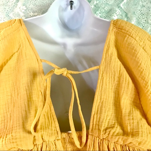 NWT Altar’d State Yellow Crop Top- Medium - Picture 8 of 10